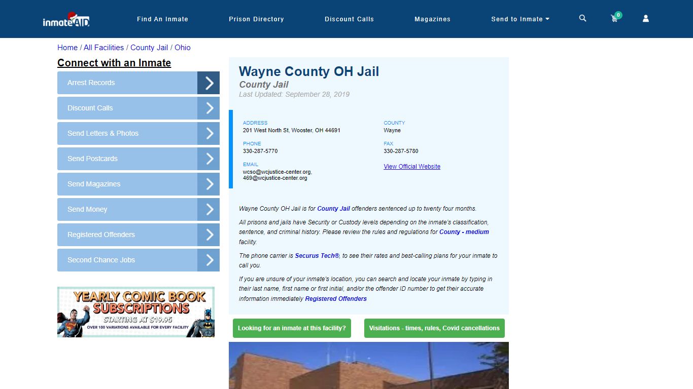 Wayne County OH Jail - Inmate Locator - Wooster, OH